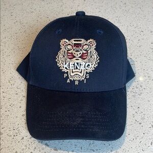 Kenzo Navy Blue Tiger Embroidered Cap